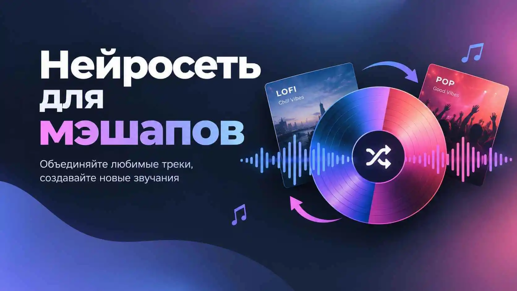 Создать мэшап из двух песен онлайн с помощью нейсросети