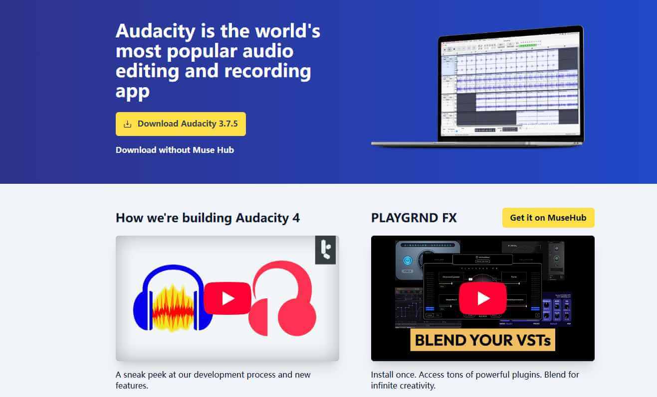 audacity разделение музыки