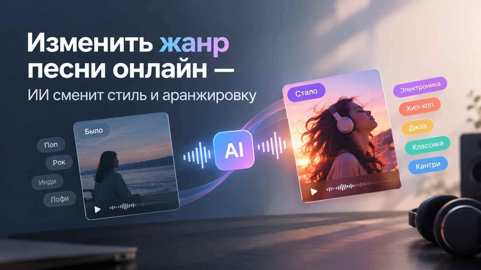 изменить жанр песни онлайн