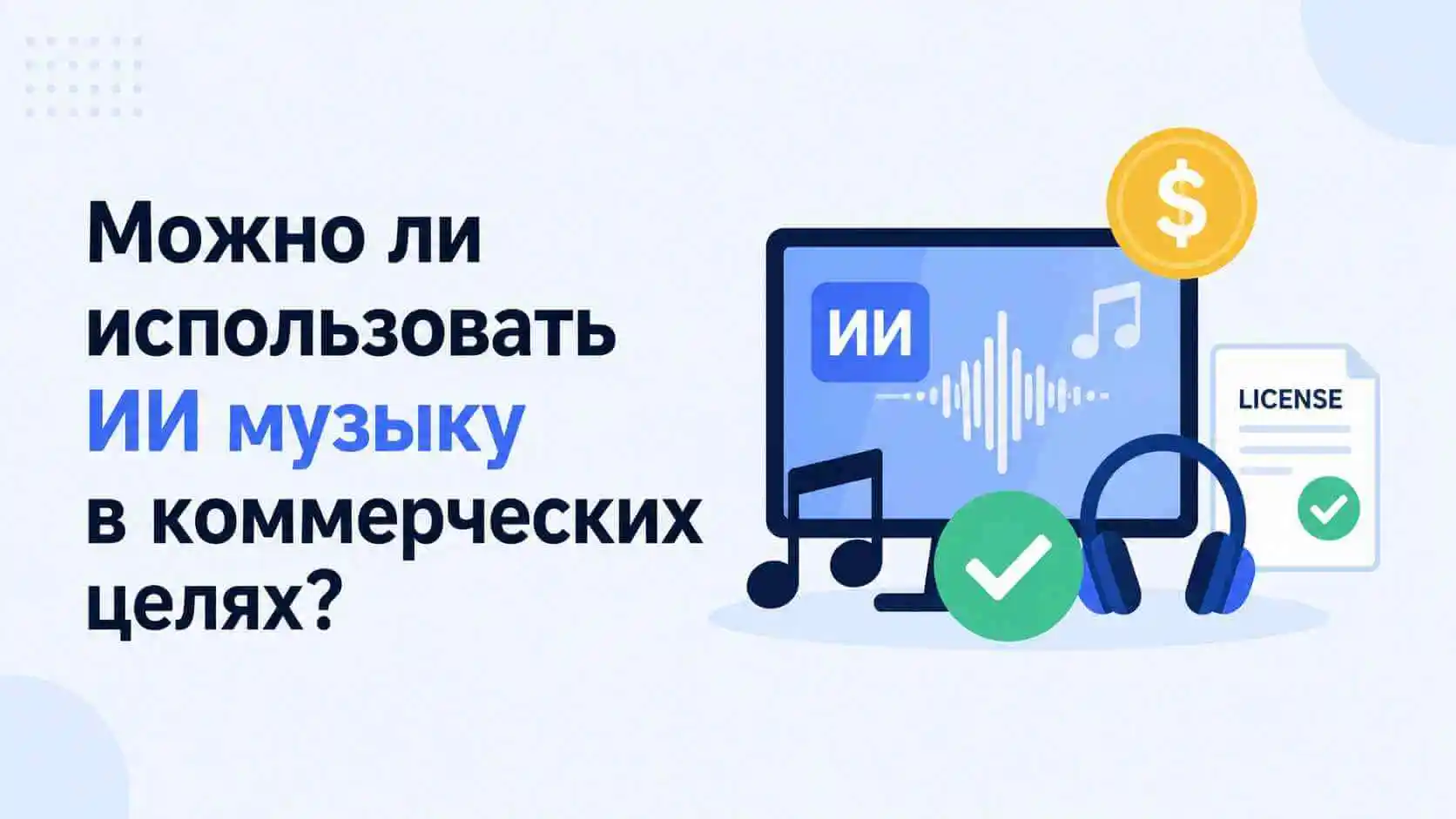 Можно ли использовать музыку от ИИ в коммерческих целях?