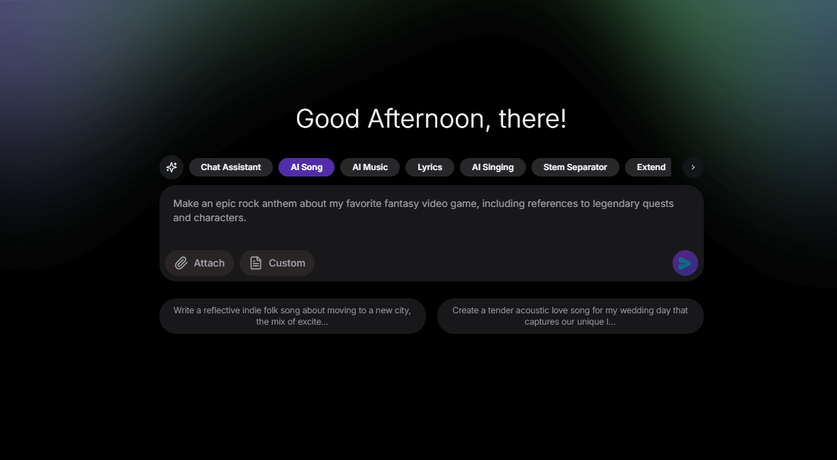 музыкальный генератор Soundverse