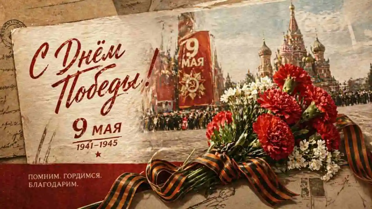 Как создать поздравление с 9 мая за 3 минуты: ИИ-открытка с озвучкой