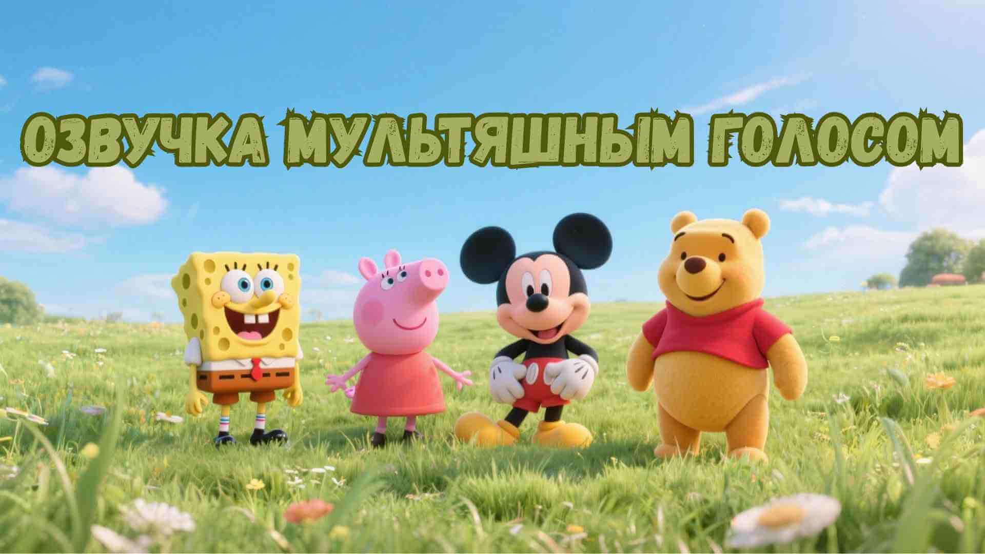 Озвучка текста мультяшным голосом