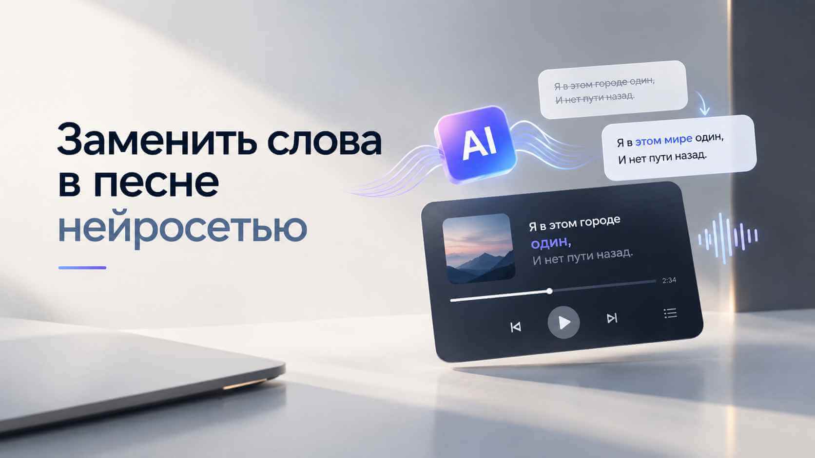 заменить слова в песне онлайн