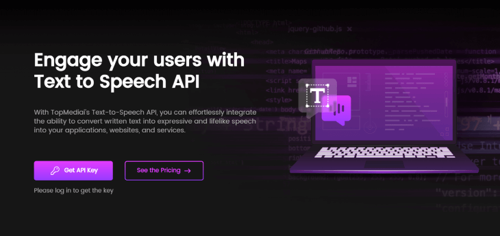 Log in TopMediai to get the API Key