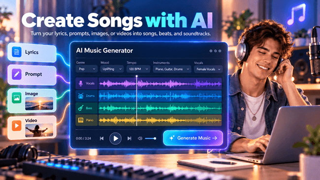 TopMediai KI-Musikgenerator: KI-Songs kostenlos online erstellen