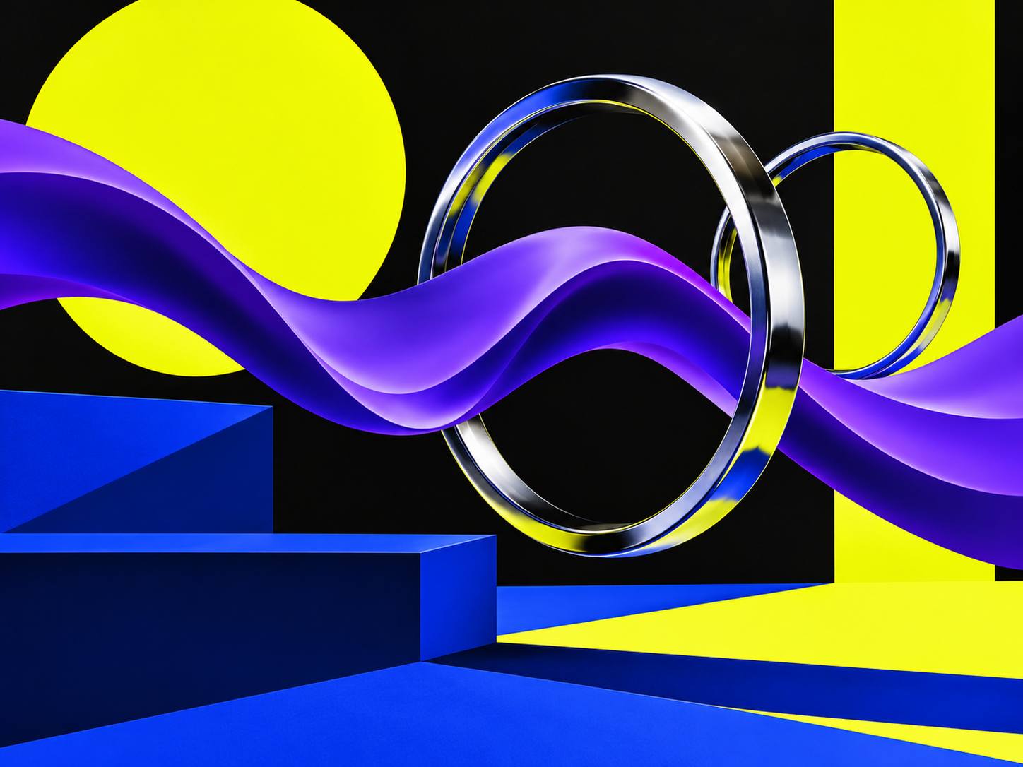 Abstract geometric artwork for an electronic hip-hop beat