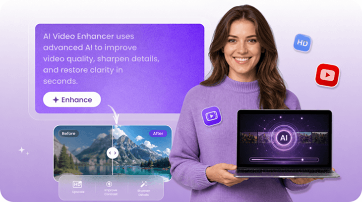 TopMediai AI Video Enhancer: Upscale & Repair Video 720p to 4K