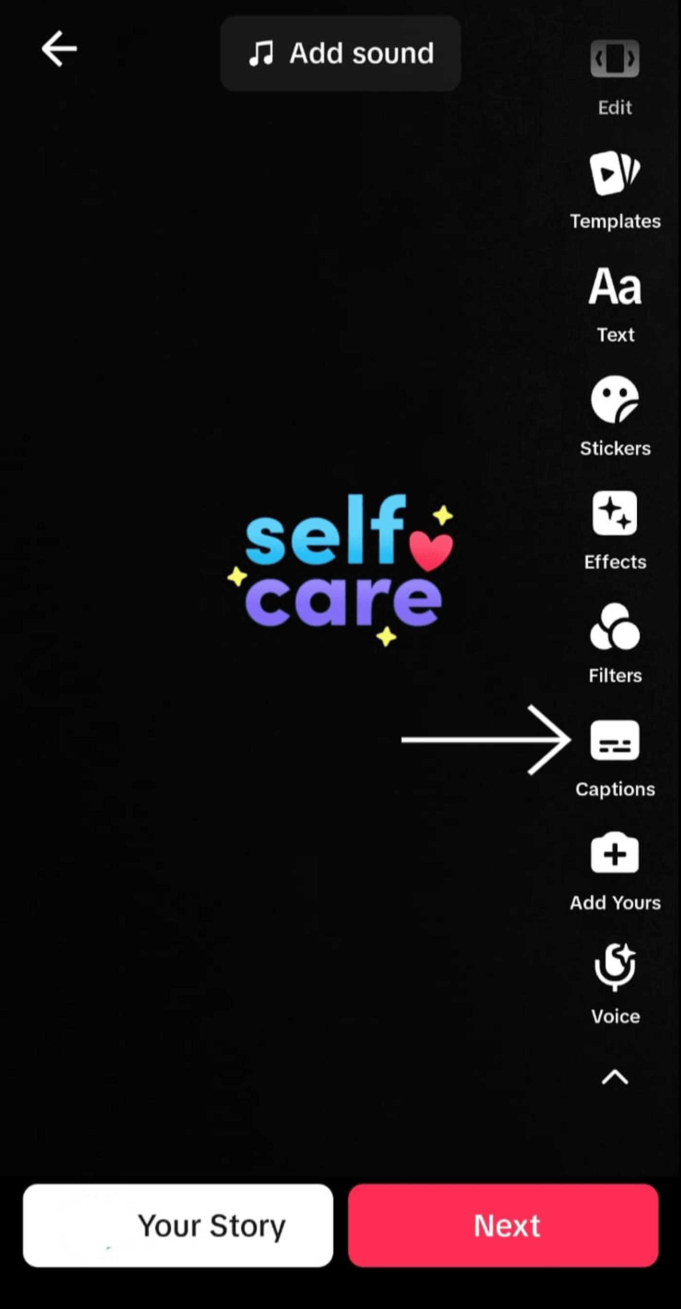 add captions to tiktok video 2