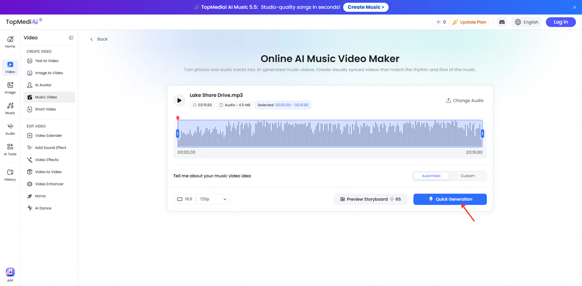 ai music video maker generate