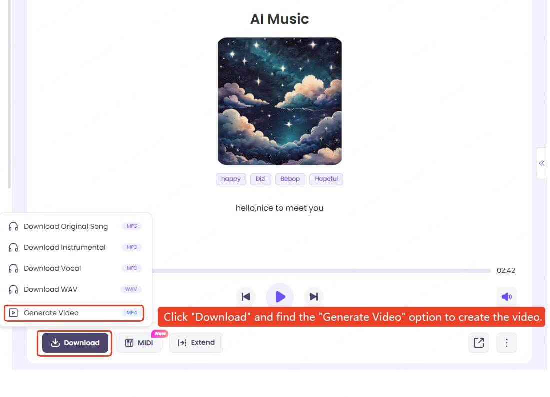 ai lyris video steps