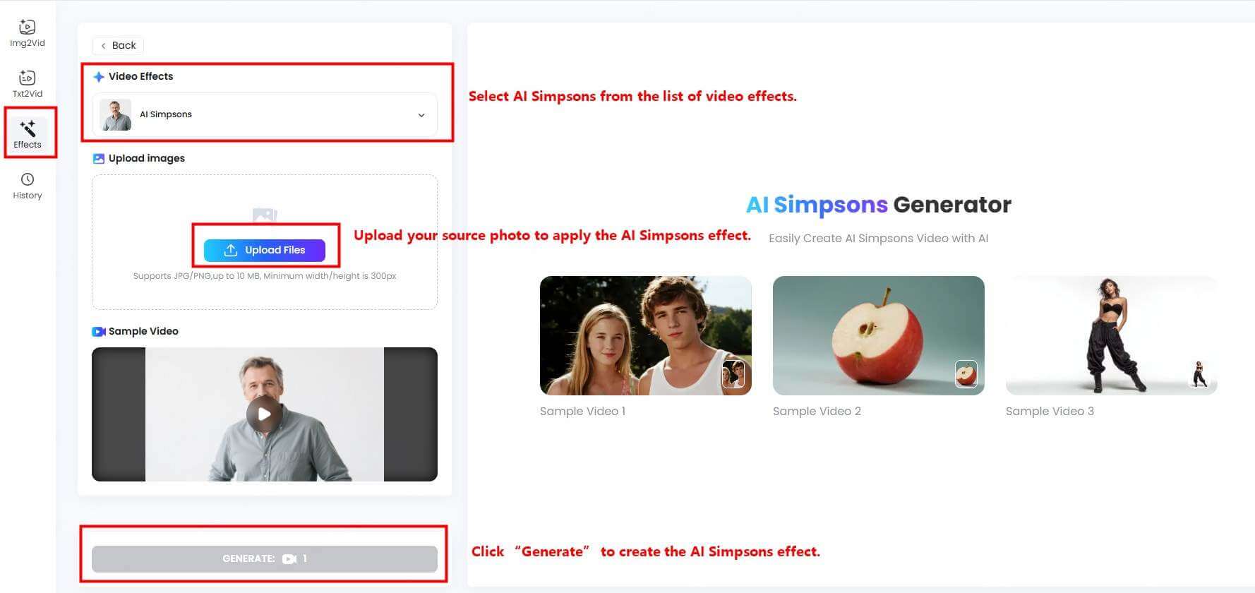 ai simpsons video effect