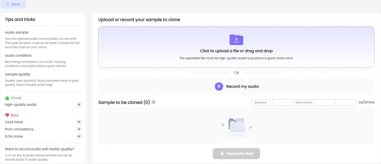 ai voice cloning generate now