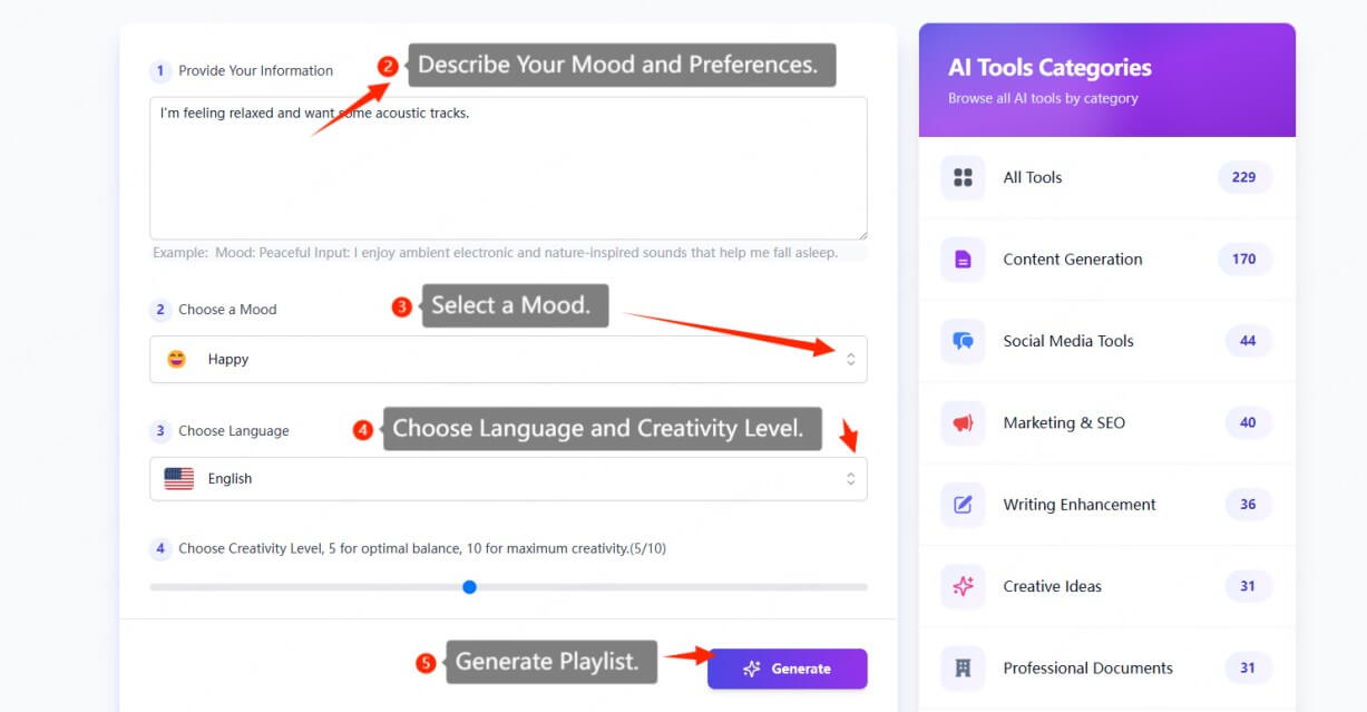 aifreebox ai song recommender present songs