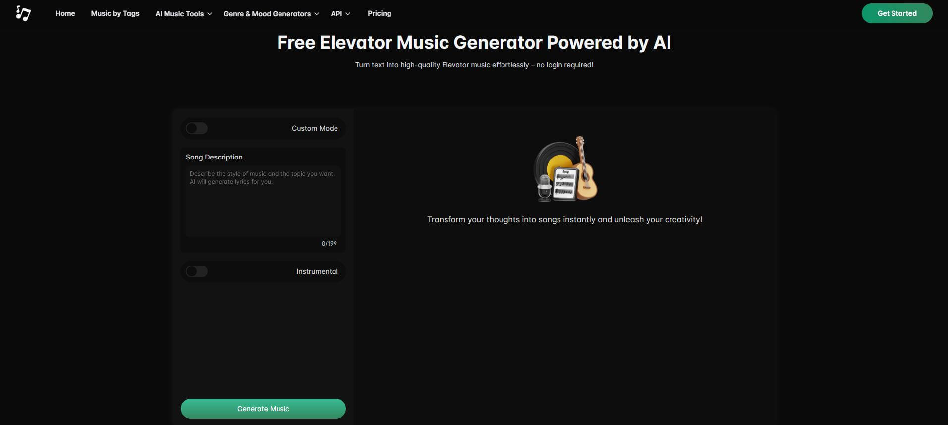 aimusic free elevator music generator