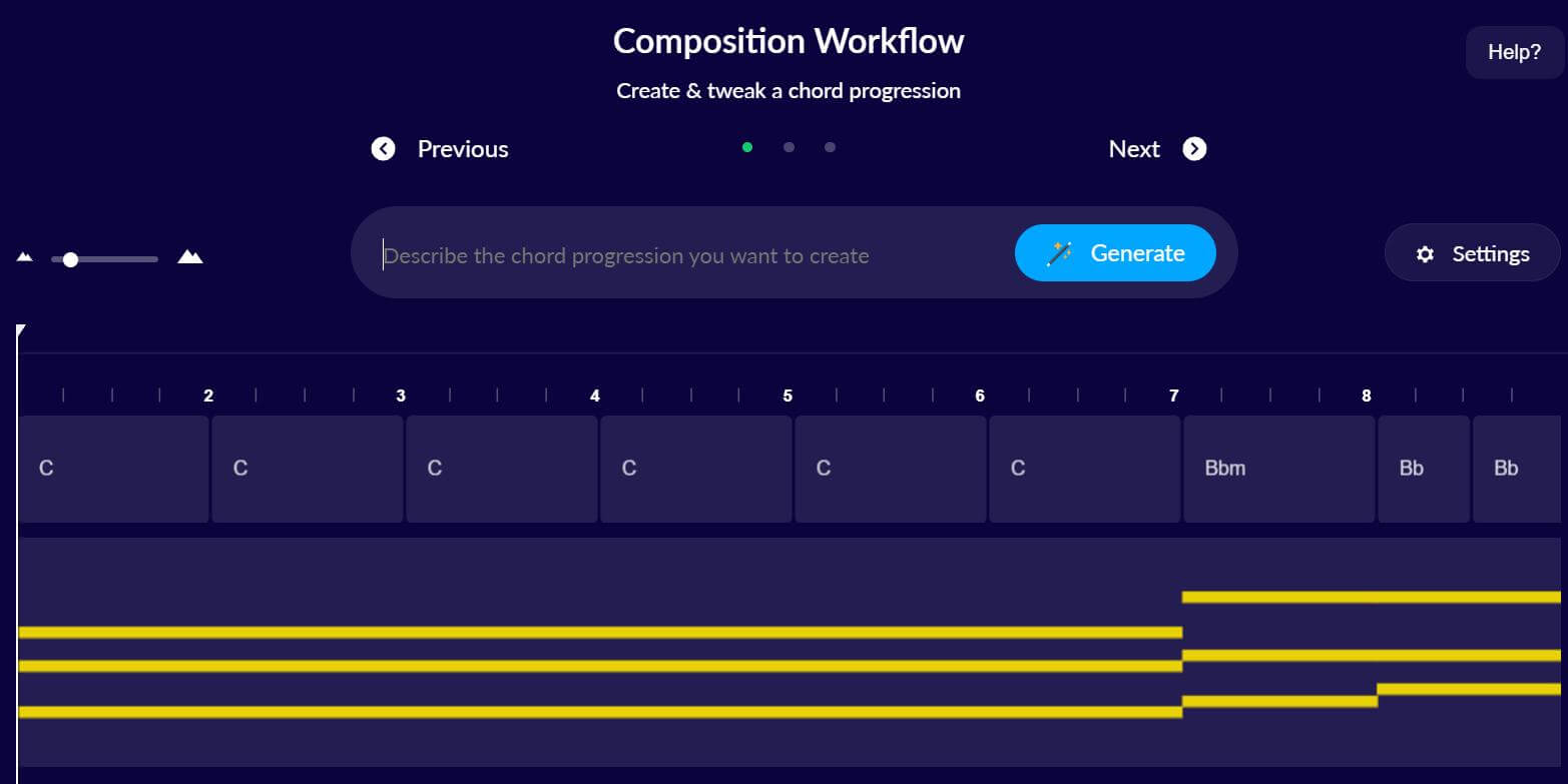 aiva ai piano music generator step