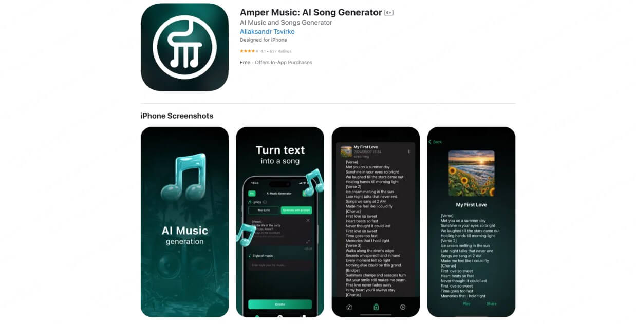 amper music ai generator app
