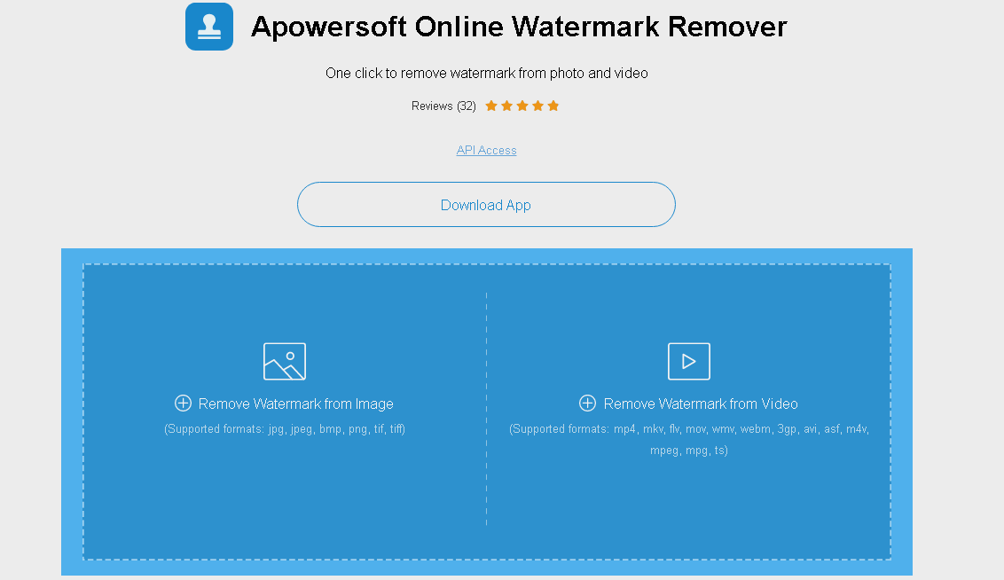 apowersoft online watermark remover upload
