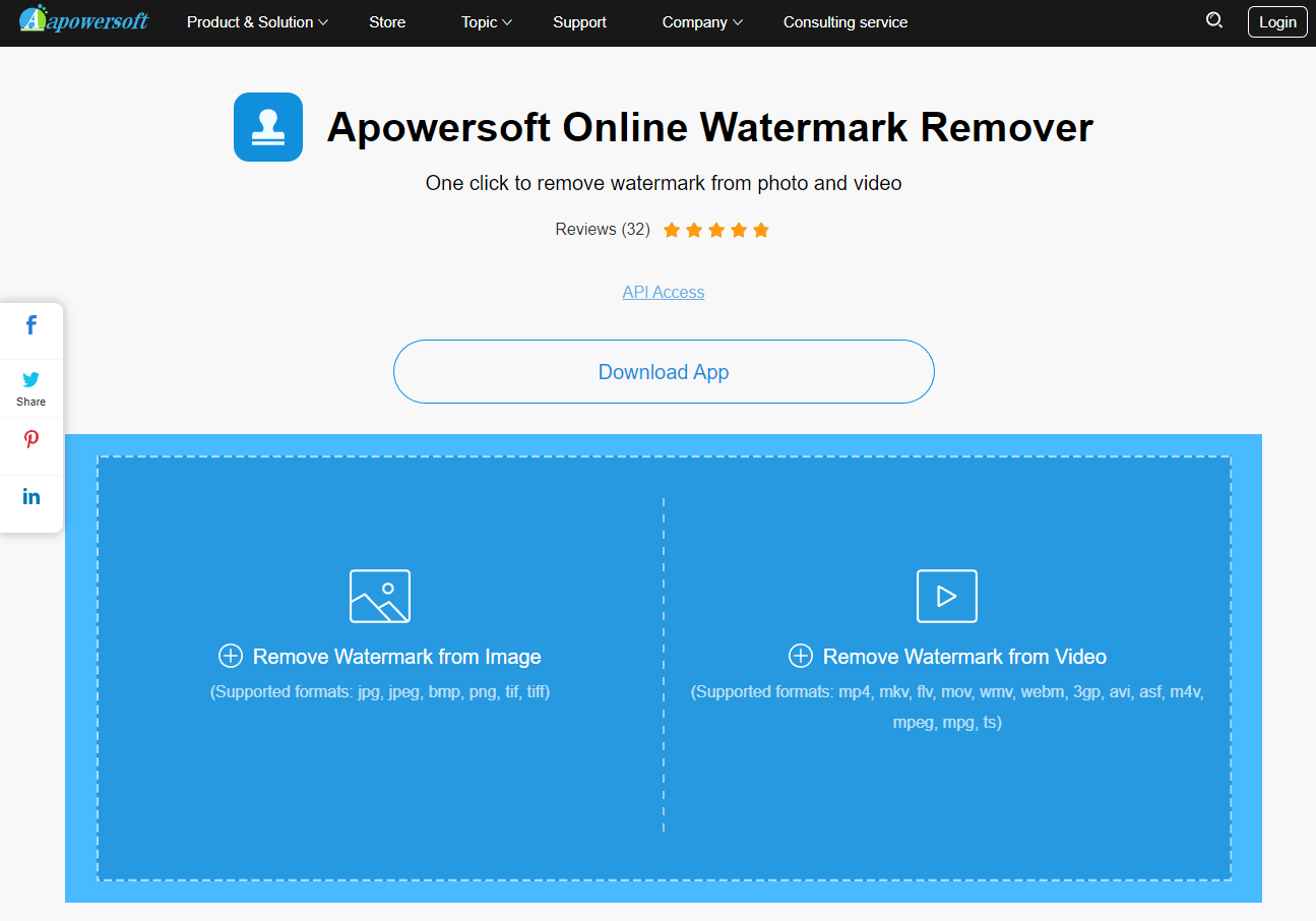 apowersoft online watermark remover website