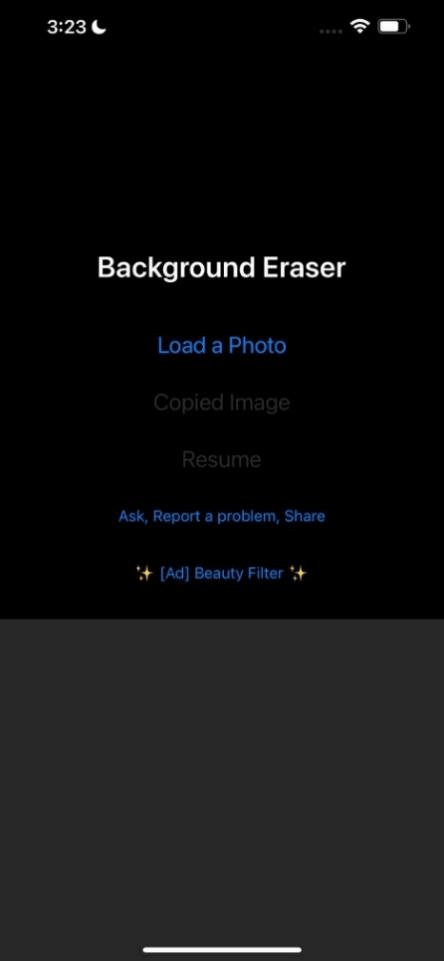 background eraser pro load a photo