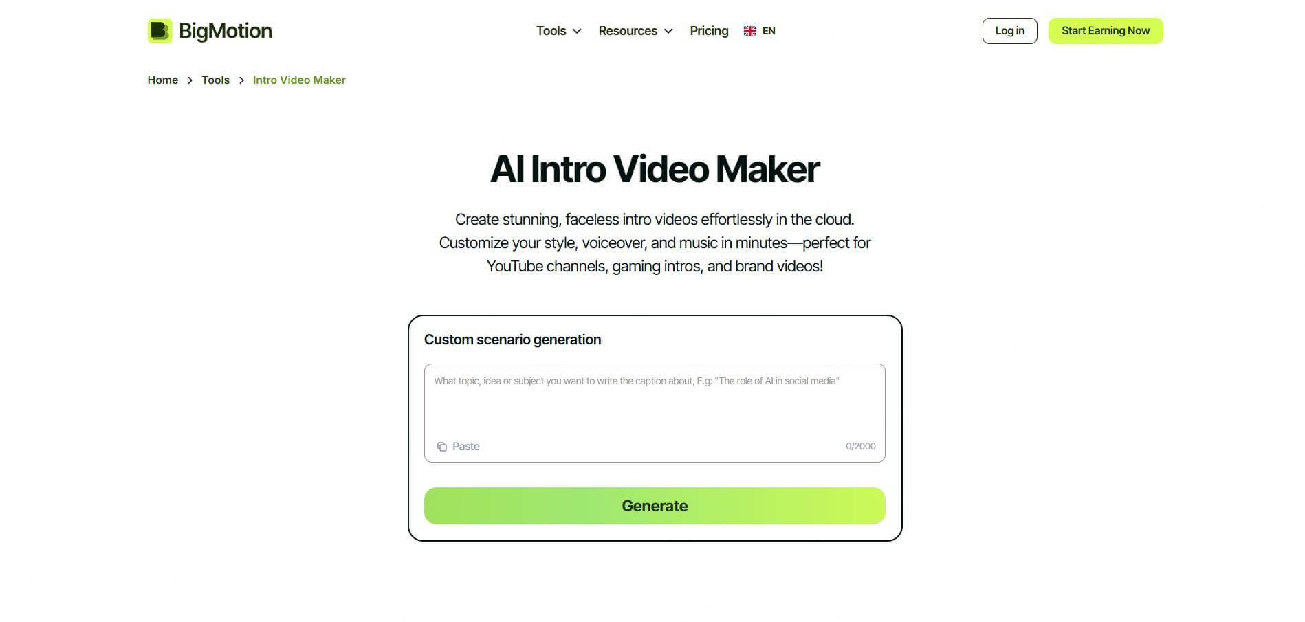 bigmotion intro video maker
