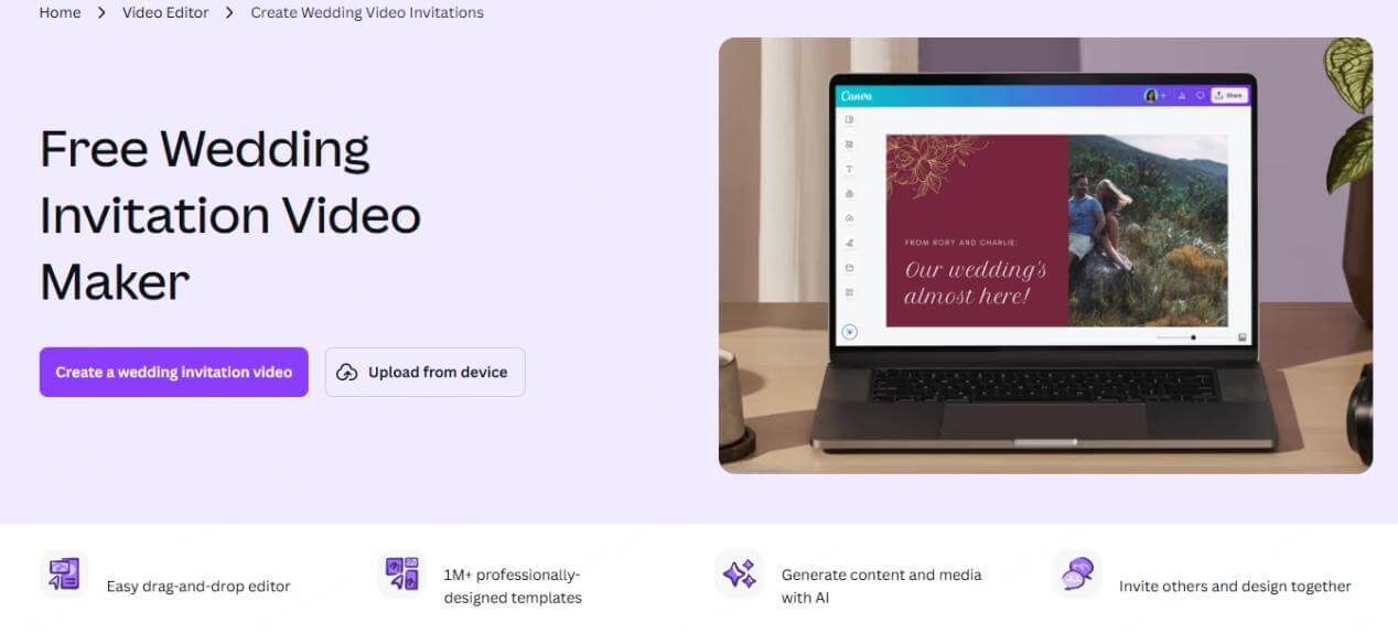 canva wedding invitation maker