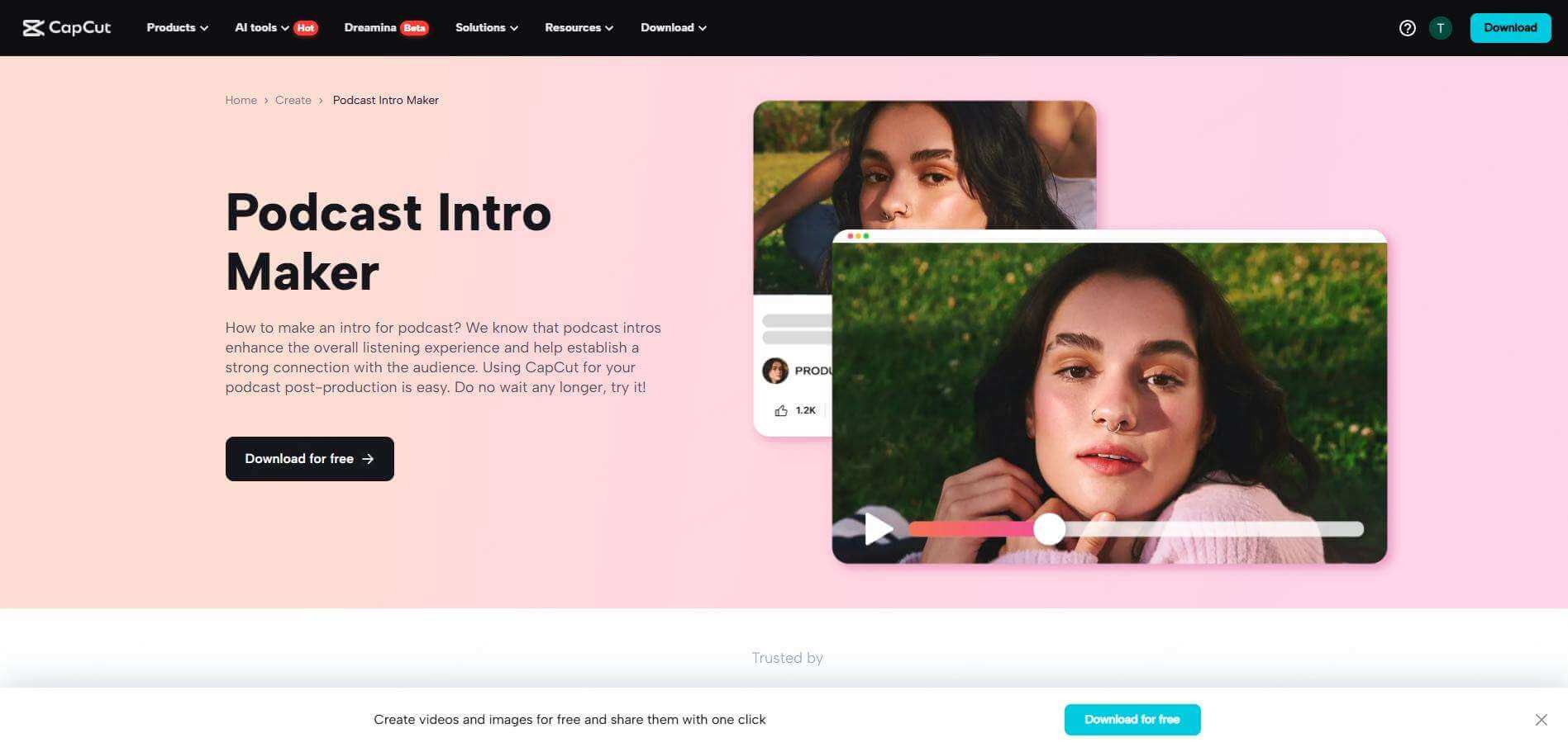 capcut podcast intro maker