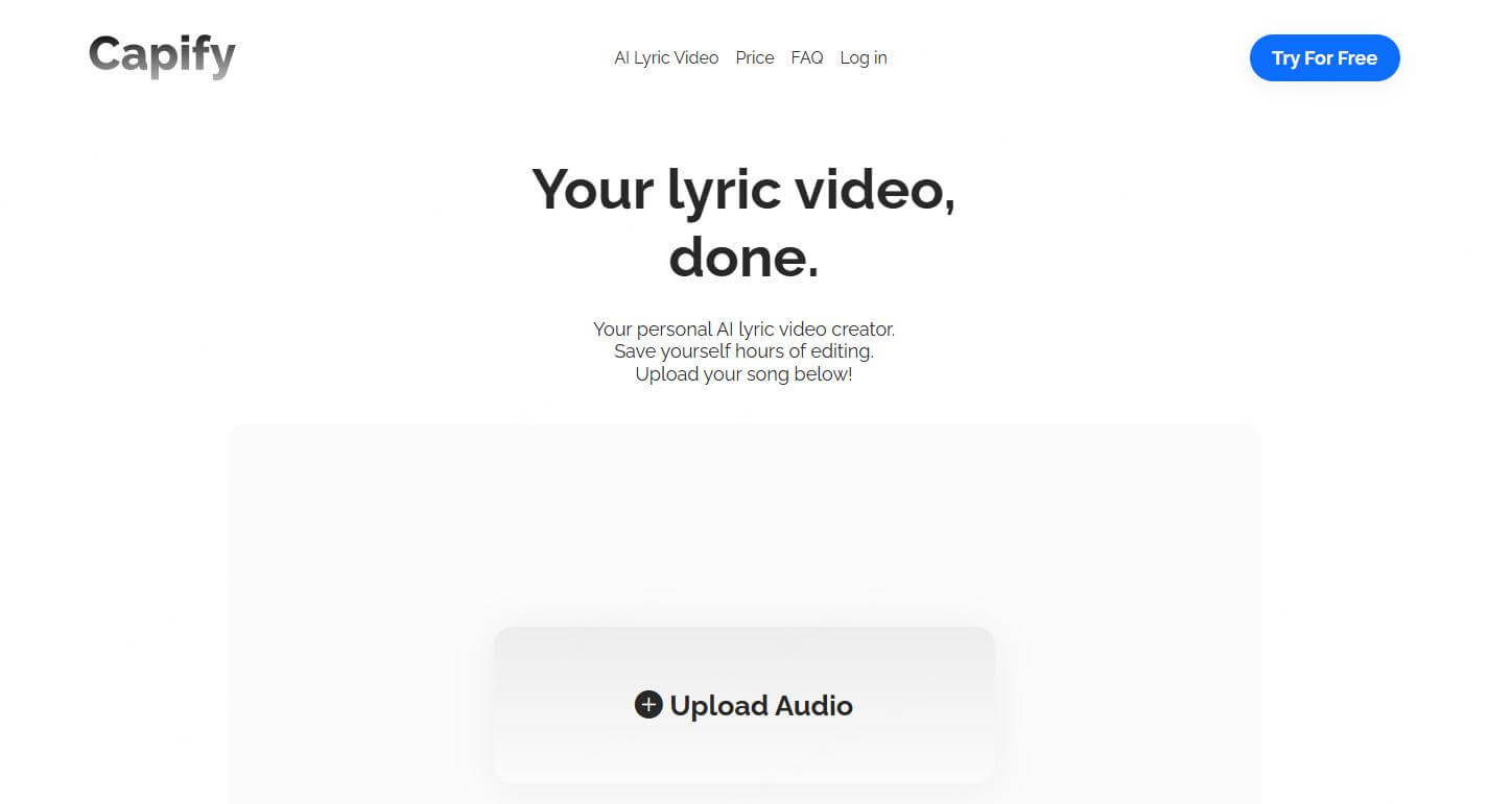 capify lyric video maker