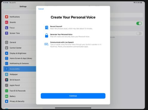 create personal voice mac