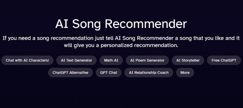 deepai ai song recommender
