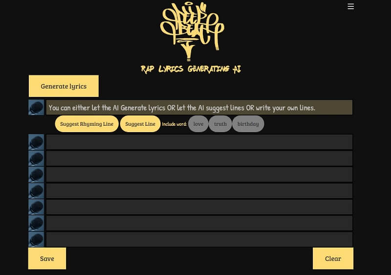 deepbeat rap lyric generator ai