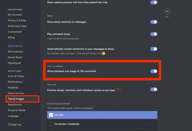 discord built in tts