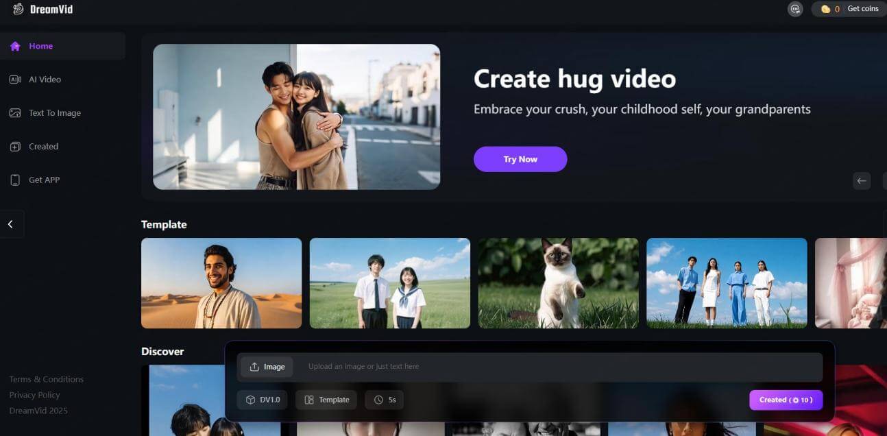 dreamvid hug video