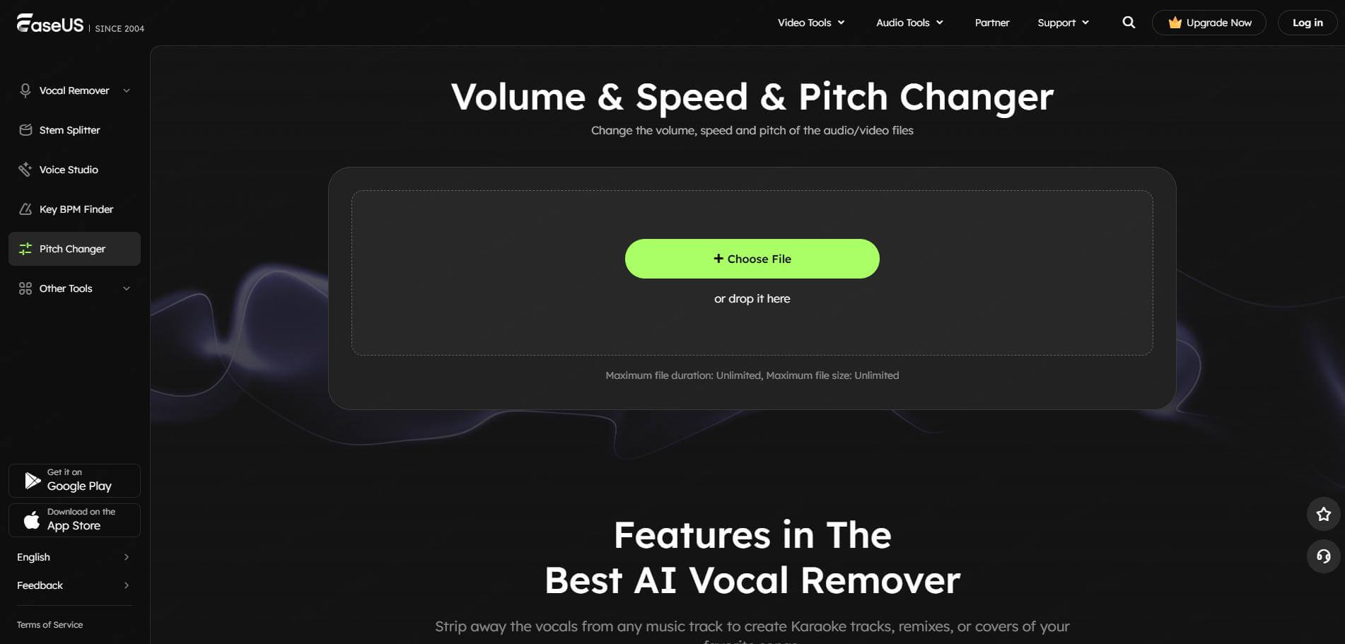 easeus pitch changer