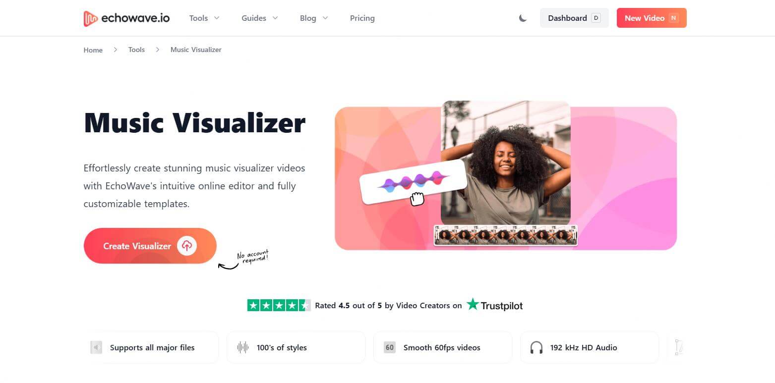 echowave music visualizer