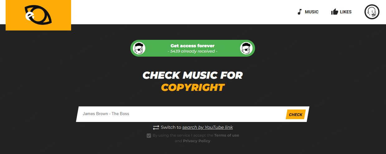 eproves copyright music check