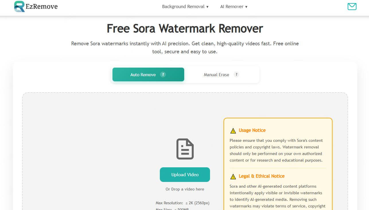 ezremove sora watermark