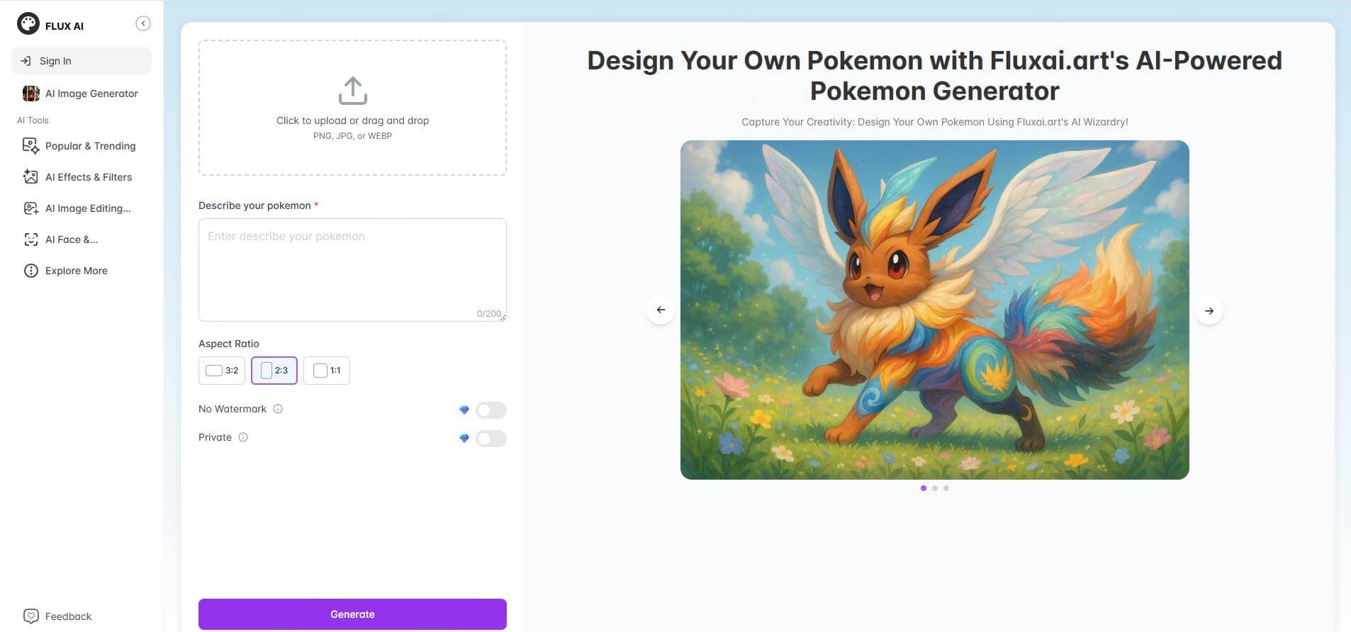 flux ai pokemon generator