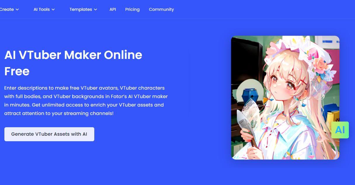 fotor ai vtuber maker