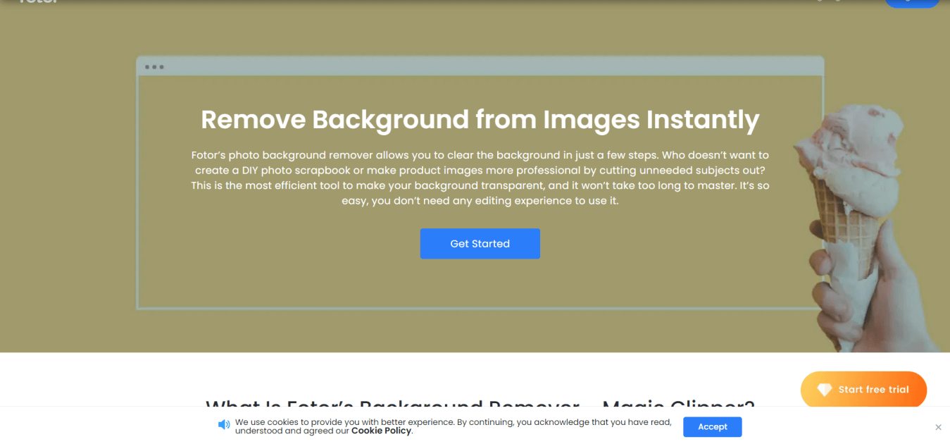 fotor remove background website