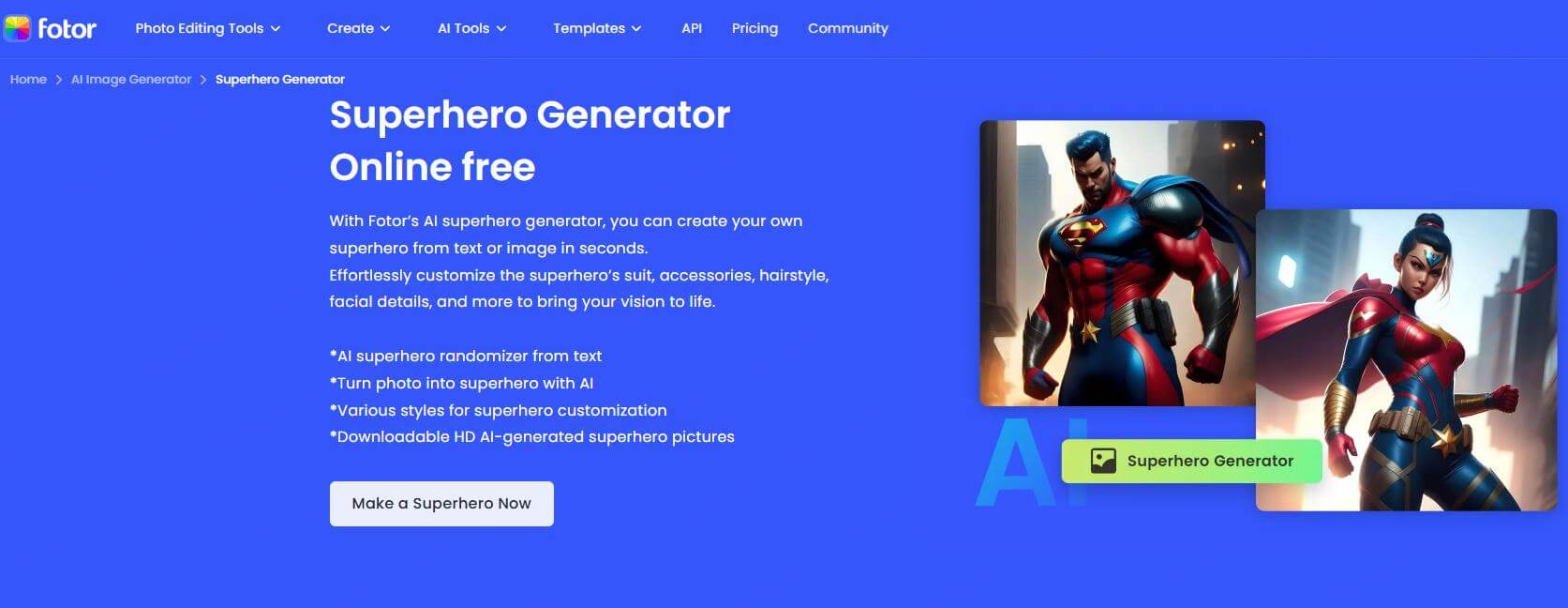 fotor superhero generator
