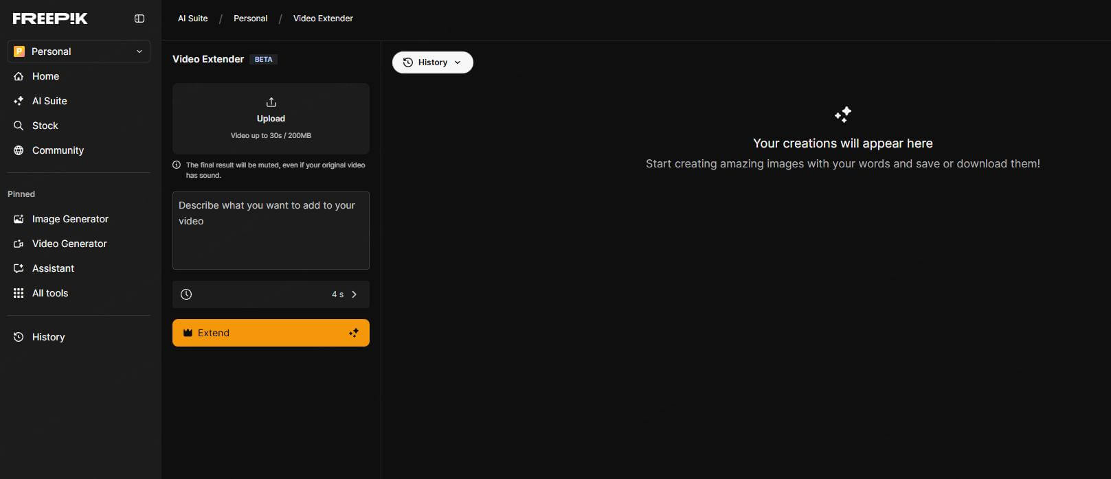 freepik video extender