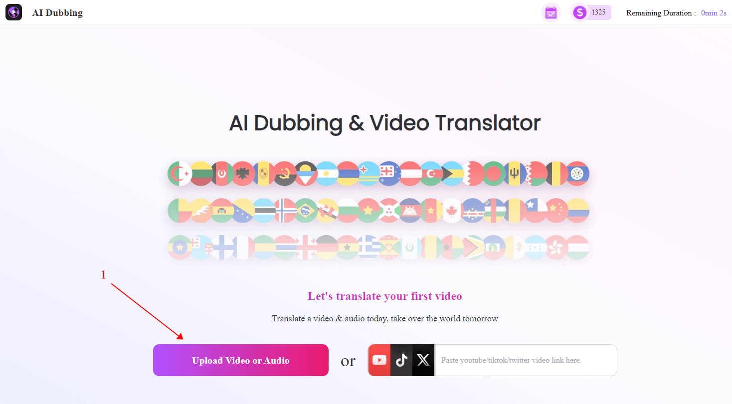 TopMediai french to english translation with voice