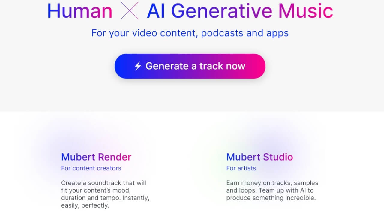 mubert music generator