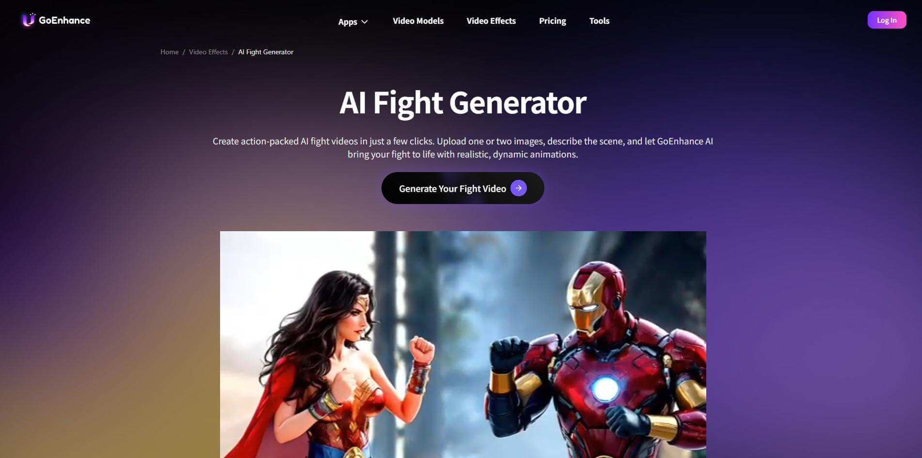 goenhance ai fight generator