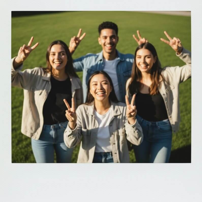 group photo with friends