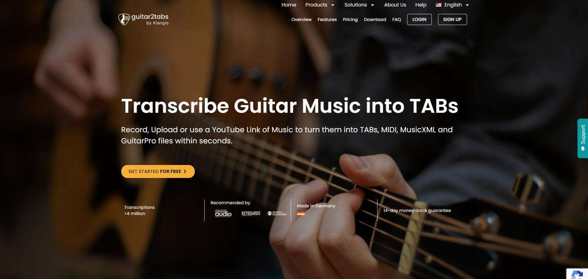 guitar2tabs ai bass tab generator