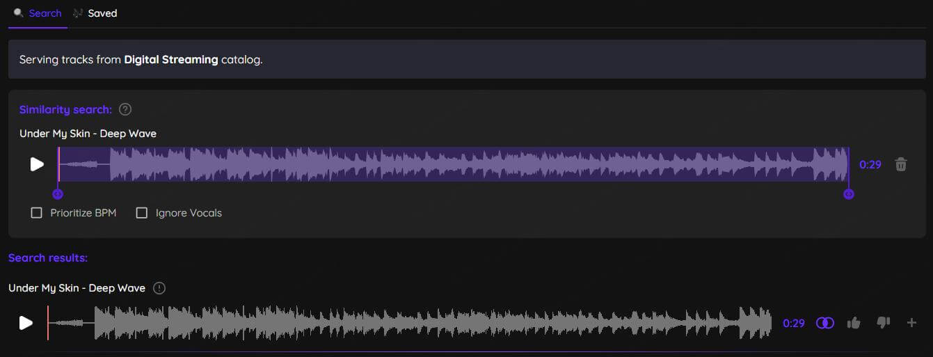 harmix ai music search step 2