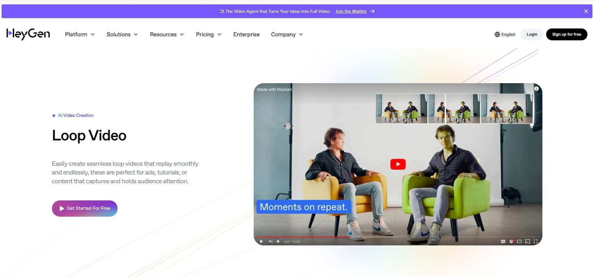 heygen loop video maker