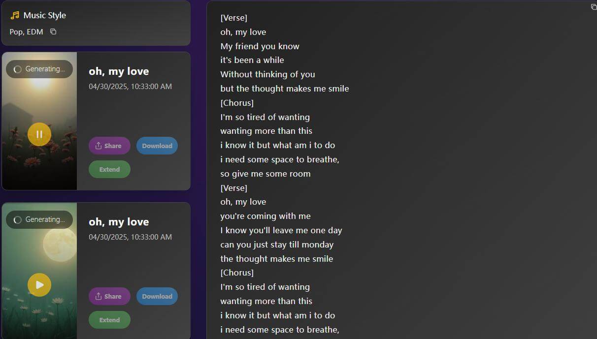 i love song ai result